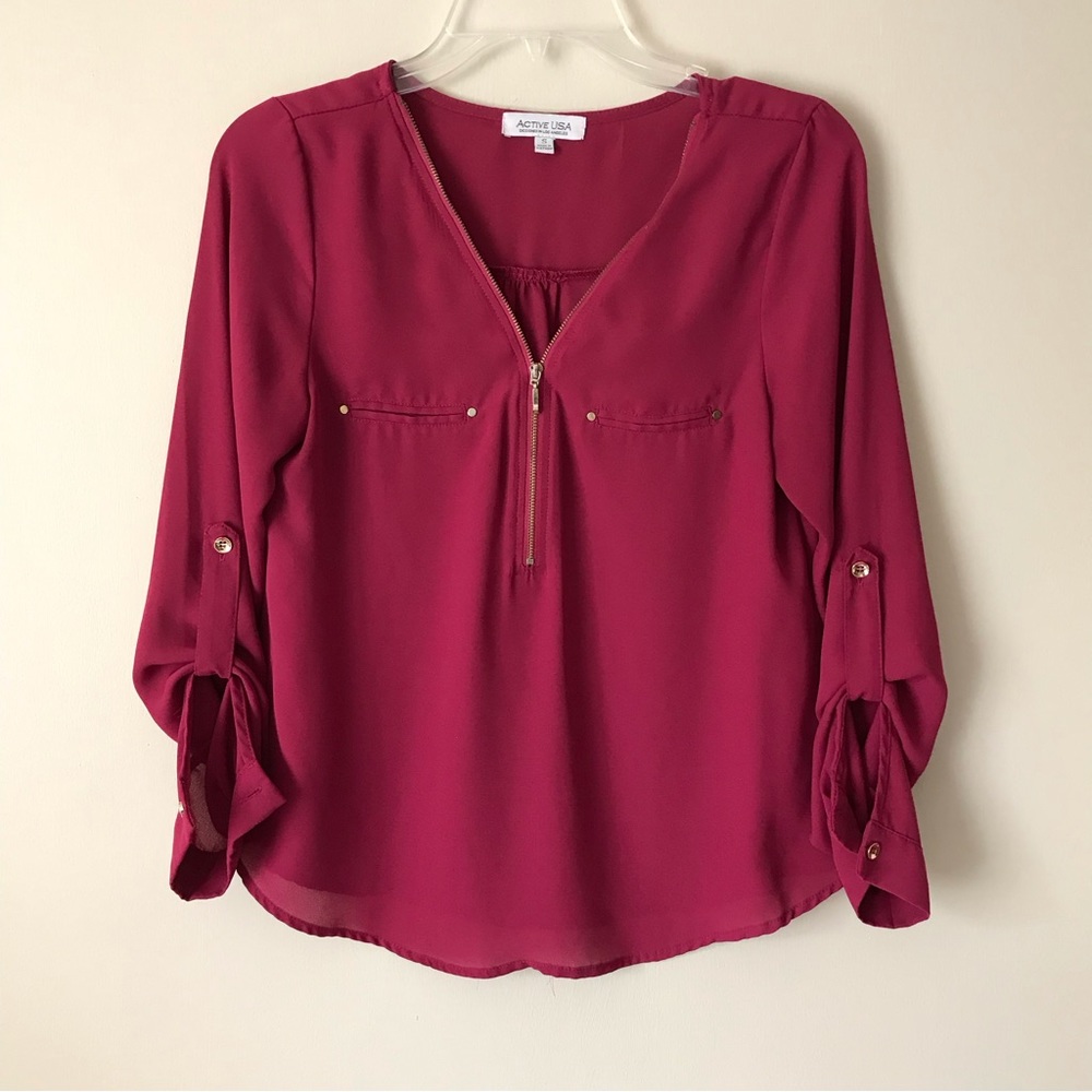 5 for $25 🩷Agaci Berry Berry Blouse